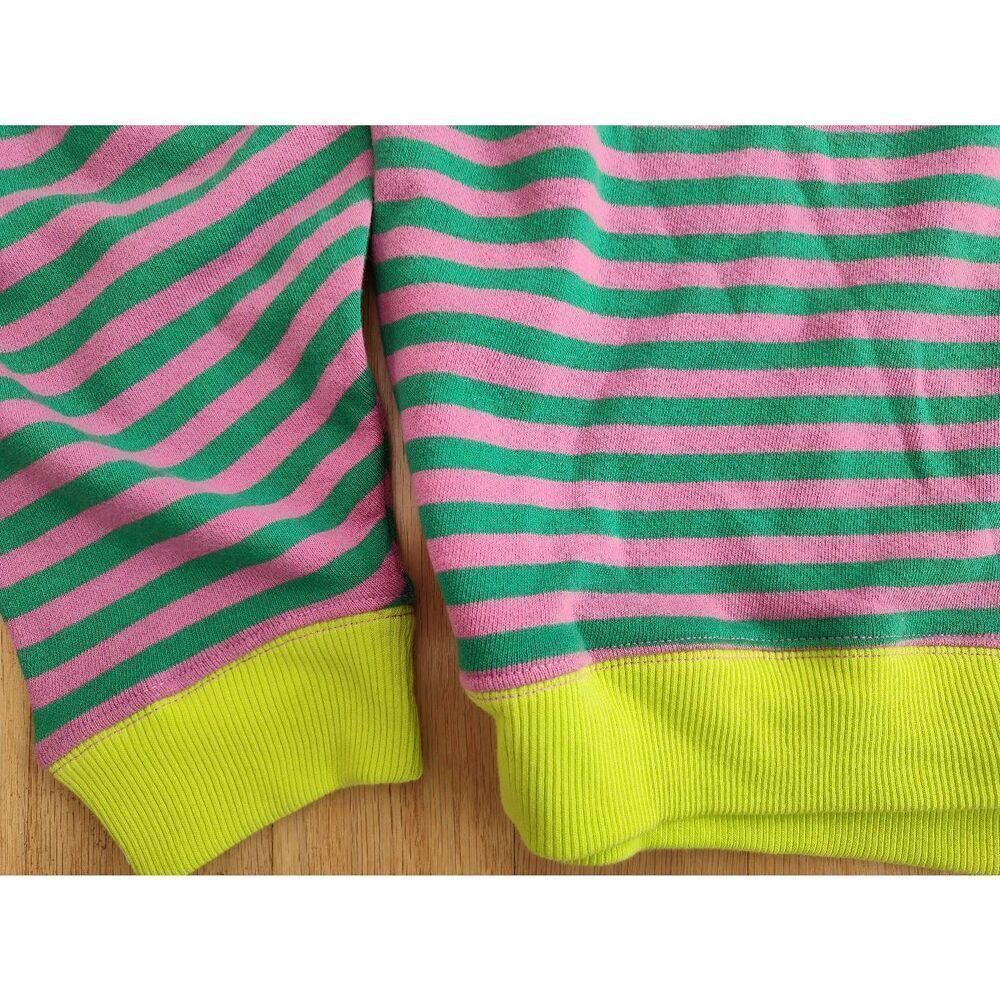 WE THE FREE FREE PEOPLE CLASSIC OVERSIZED CREWNECK PINK GREEN COMBO NWD LARGE - Picture 6 of 10